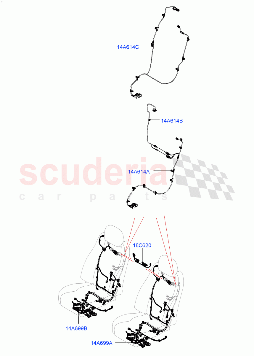 Wiring - Seats (Front Seats) ((V) FROMEA153516, (V) TOHA999999) of Land Rover Land Rover Range Rover (2012-2021) [5.0 OHC SGDI NA V8 Petrol]