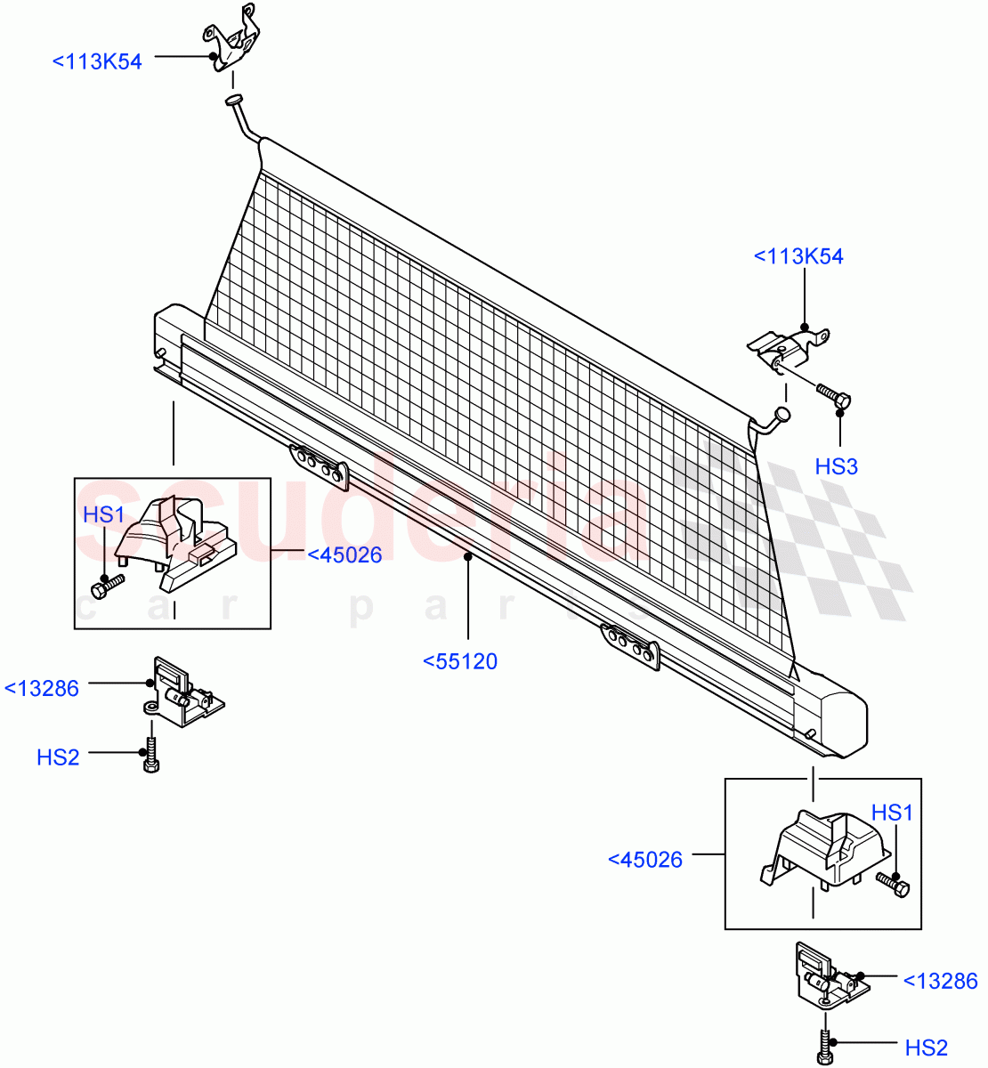 Load Compartment Trim (Less Armoured, With Load Retention Net) ((V) FROMAA000001) of Land Rover Land Rover Range Rover (2010-2012) [5.0 OHC SGDI SC V8 Petrol]