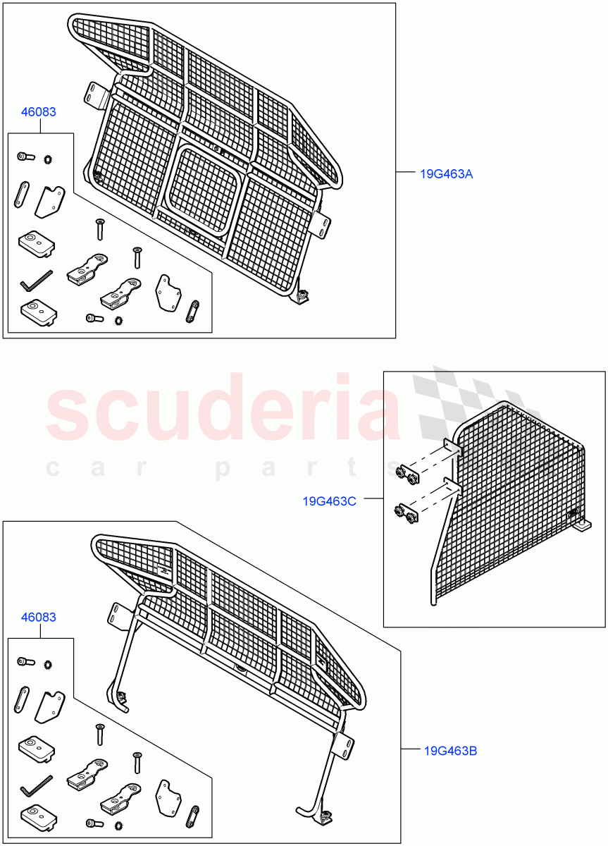 Cargo Barrier (Accessory) of Land Rover Land Rover Range Rover Sport (2014+) [4.4 DOHC Diesel V8 DITC]