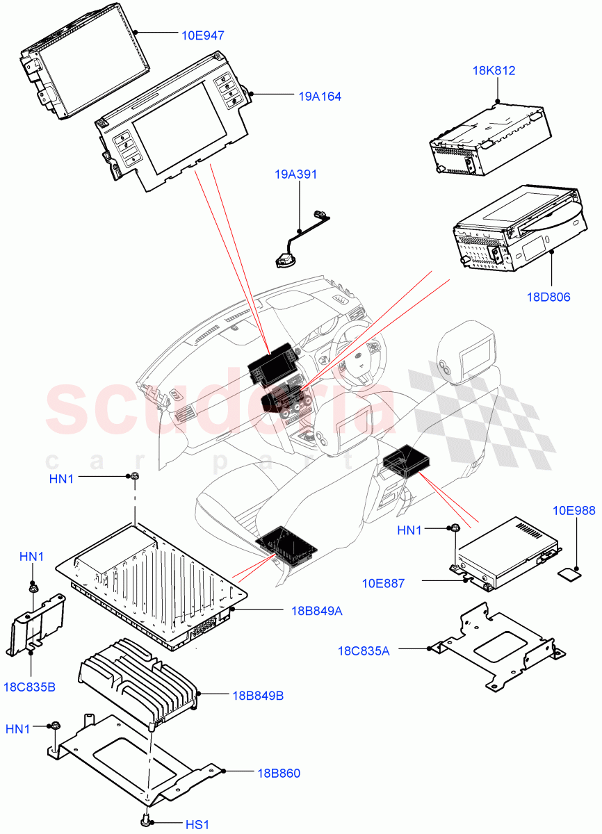 Audio Equipment - Original Fit (Itatiaia (Brazil)) ((V) FROMGT000001) of Land Rover Land Rover Discovery Sport (2015+) [2.0 Turbo Petrol AJ200P]