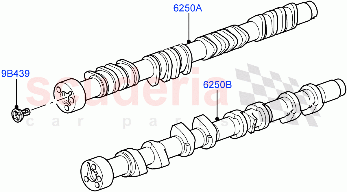 Camshaft (5.0L OHC SGDI NA V8 Petrol - AJ133) ((V) FROMAA000001) of Land Rover Land Rover Range Rover (2012-2021) [5.0 OHC SGDI NA V8 Petrol]