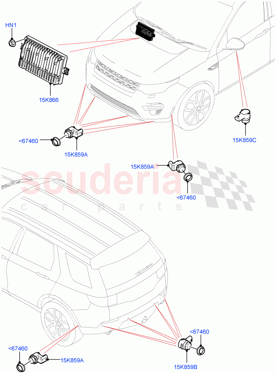 Parking Distance Control (Halewood (UK)) ((V) FROMMH000001) of Land Rover Land Rover Discovery Sport (2015+) [2.2 Single Turbo Diesel]