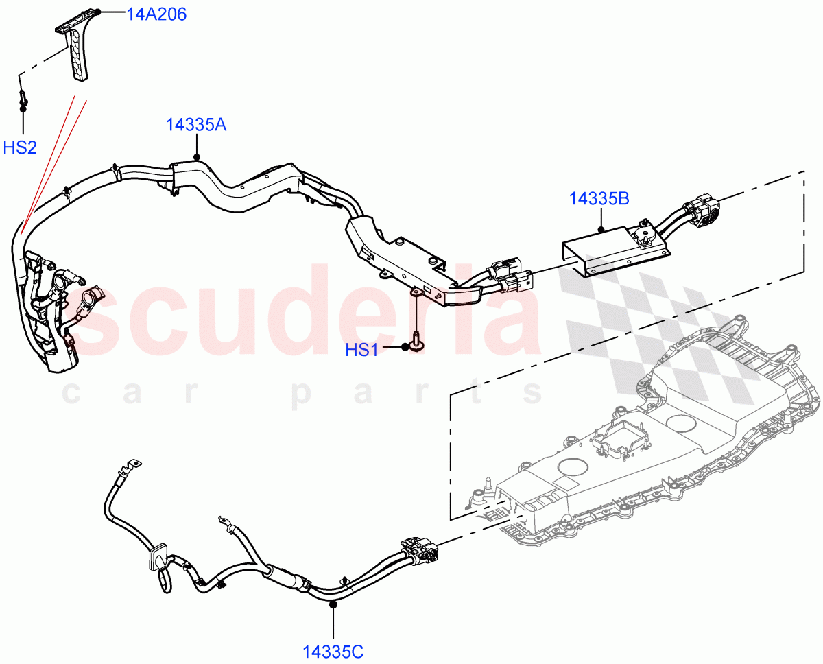 Hybrid Electrical Modules (MHEV Charging Cables and Fixings) (Itatiaia (Brazil), Electric Engine Battery-MHEV) of Land Rover Land Rover Range Rover Evoque (2019+) [2.0 Turbo Diesel AJ21D4]