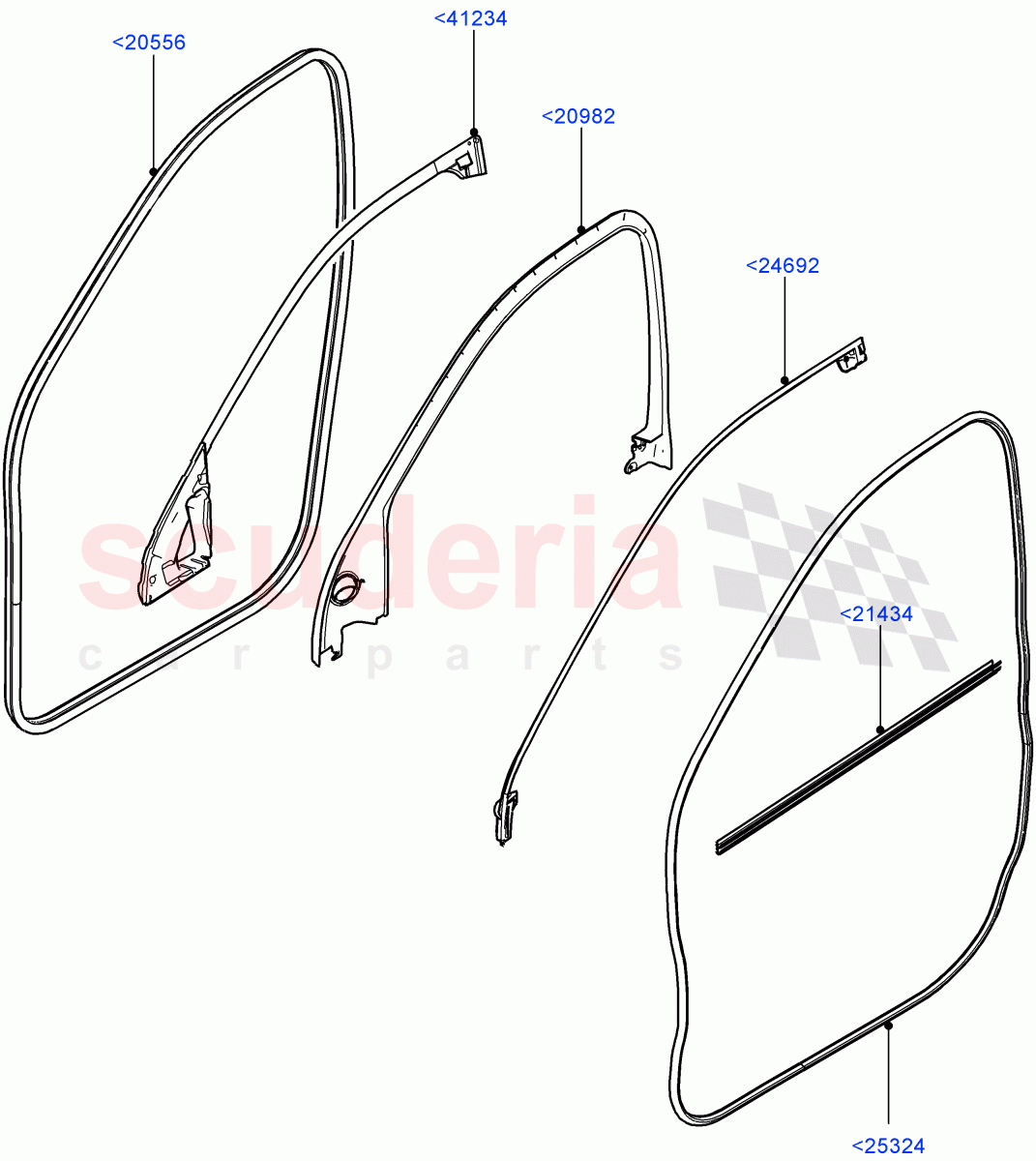 Front Doors, Hinges & Weatherstrips (Door And Fixings) (Itatiaia (Brazil)) ((V) FROMGT000001) of Land Rover Land Rover Discovery Sport (2015+) [2.0 Turbo Diesel]