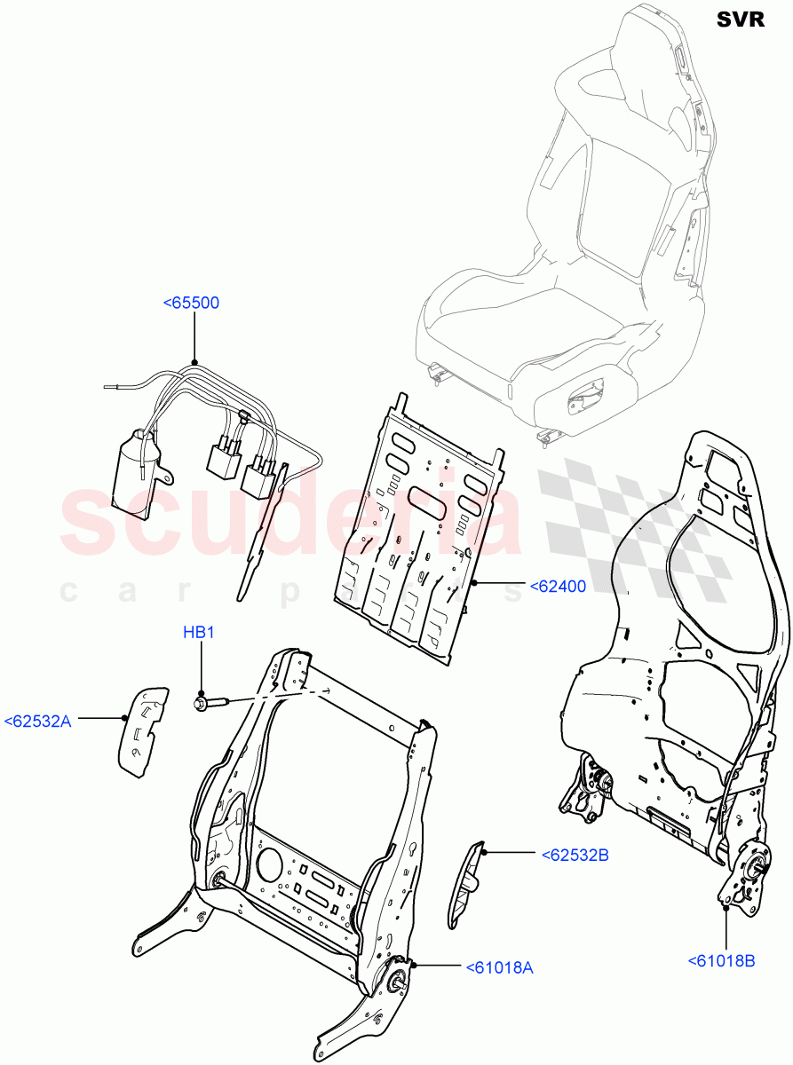 Front Seat Back (SVR Version, SVR) ((V) FROMFA000001) of Land Rover Land Rover Range Rover Sport (2014+) [3.0 I6 Turbo Petrol AJ20P6]