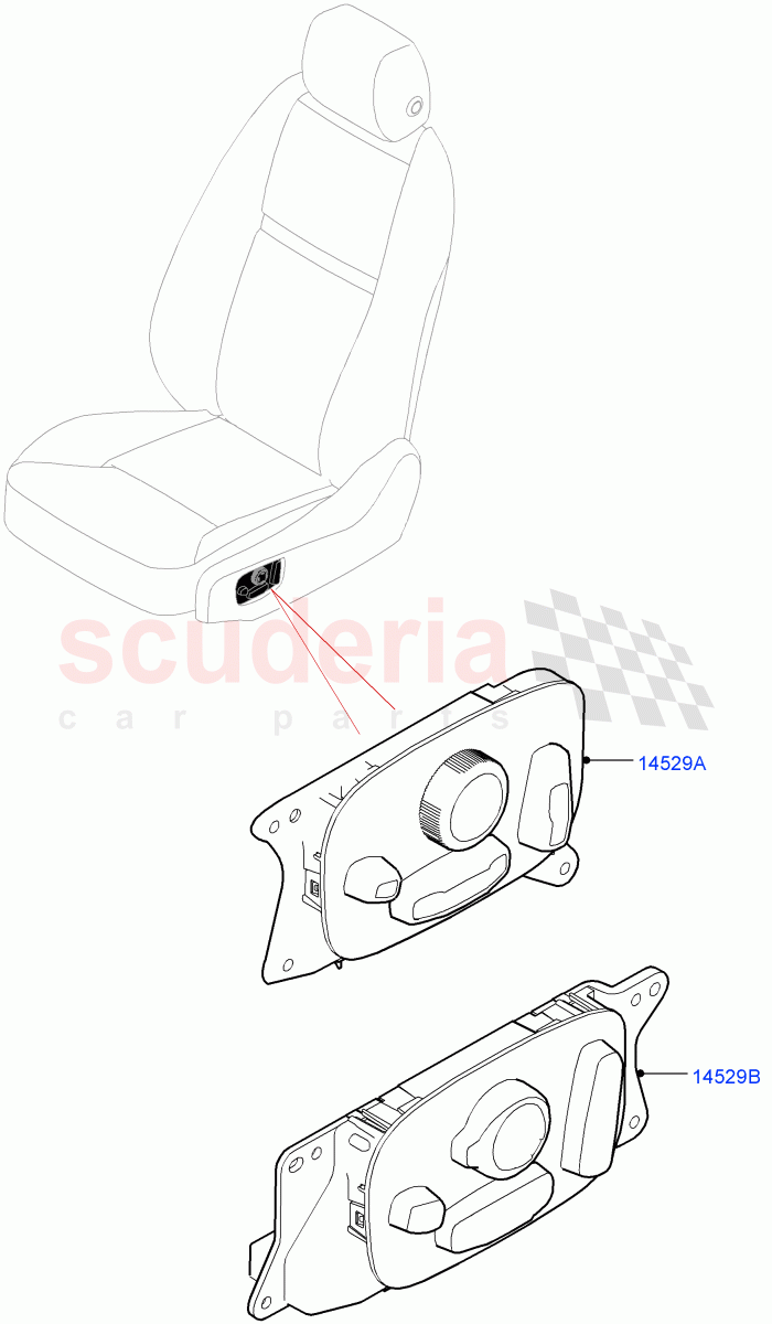 Switches (Seats) (Halewood (UK)) ((V) TOLH999999) of Land Rover Land Rover Range Rover Evoque (2019+) [2.0 Turbo Petrol AJ200P]