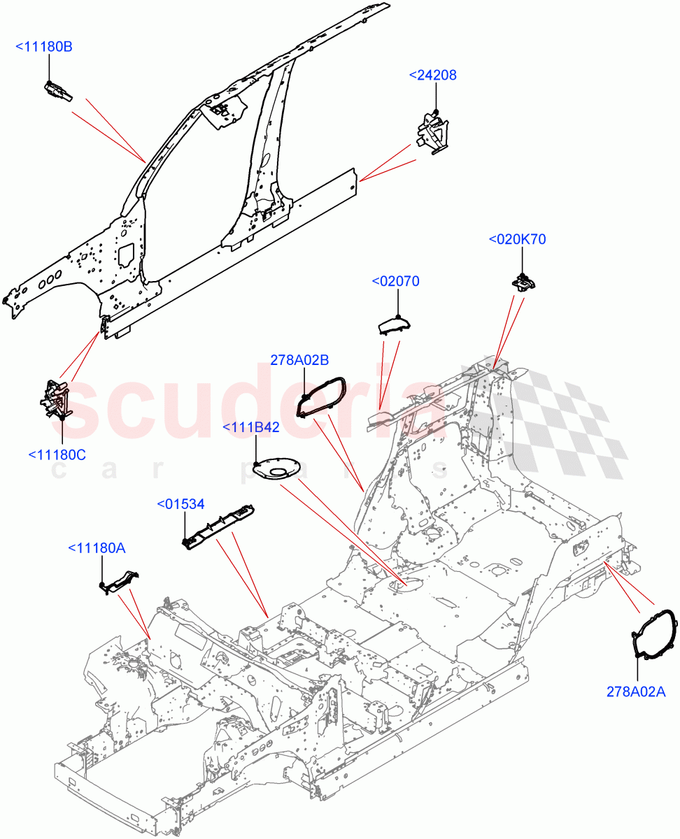 Insulators - Body of Land Rover Land Rover Defender (2020+) [3.0 I6 Turbo Petrol AJ20P6]