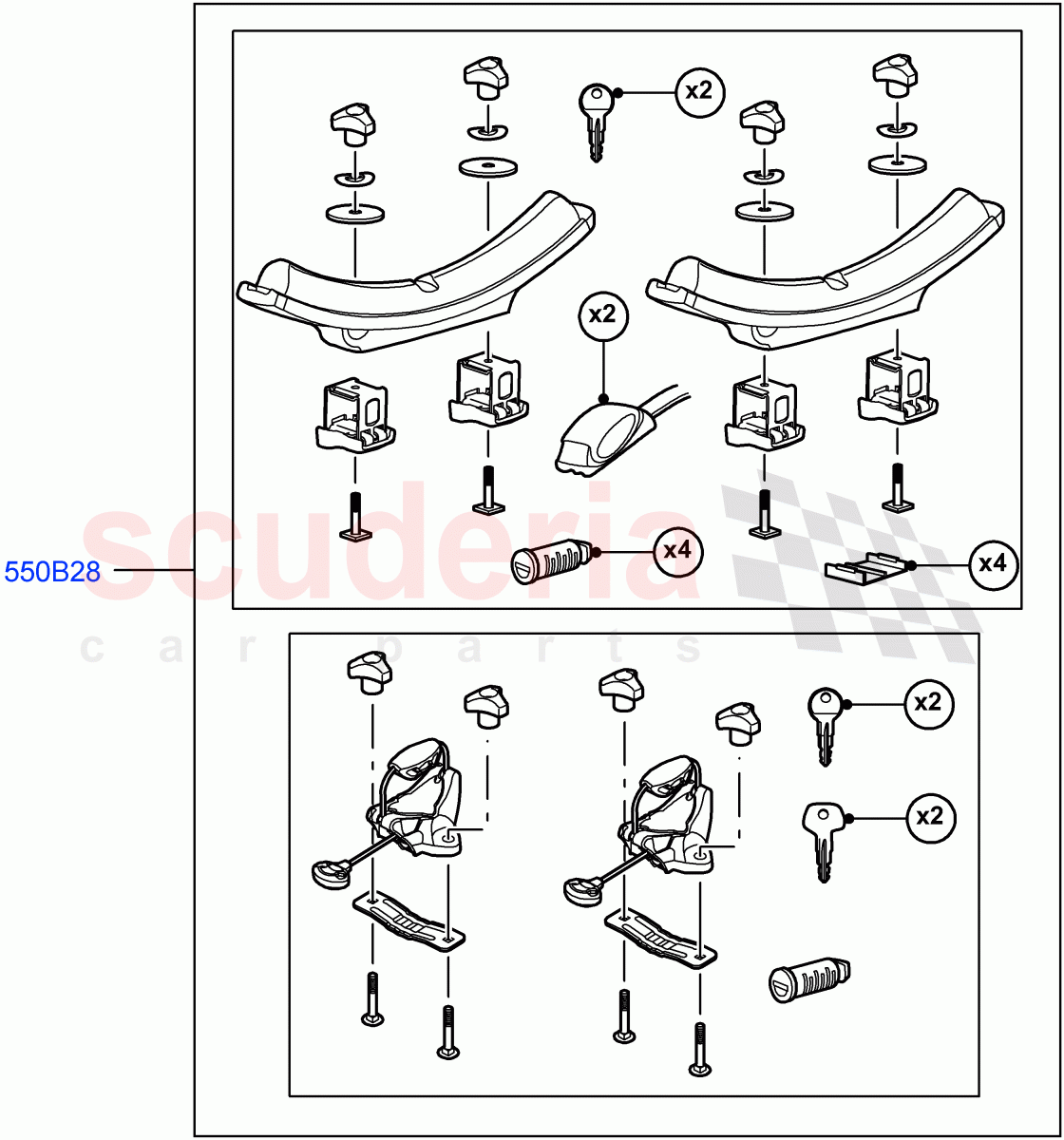 Carriers & Boxes (Canoe Carrier) of Land Rover Land Rover Range Rover (2022+) [3.0 I6 Turbo Petrol AJ20P6]