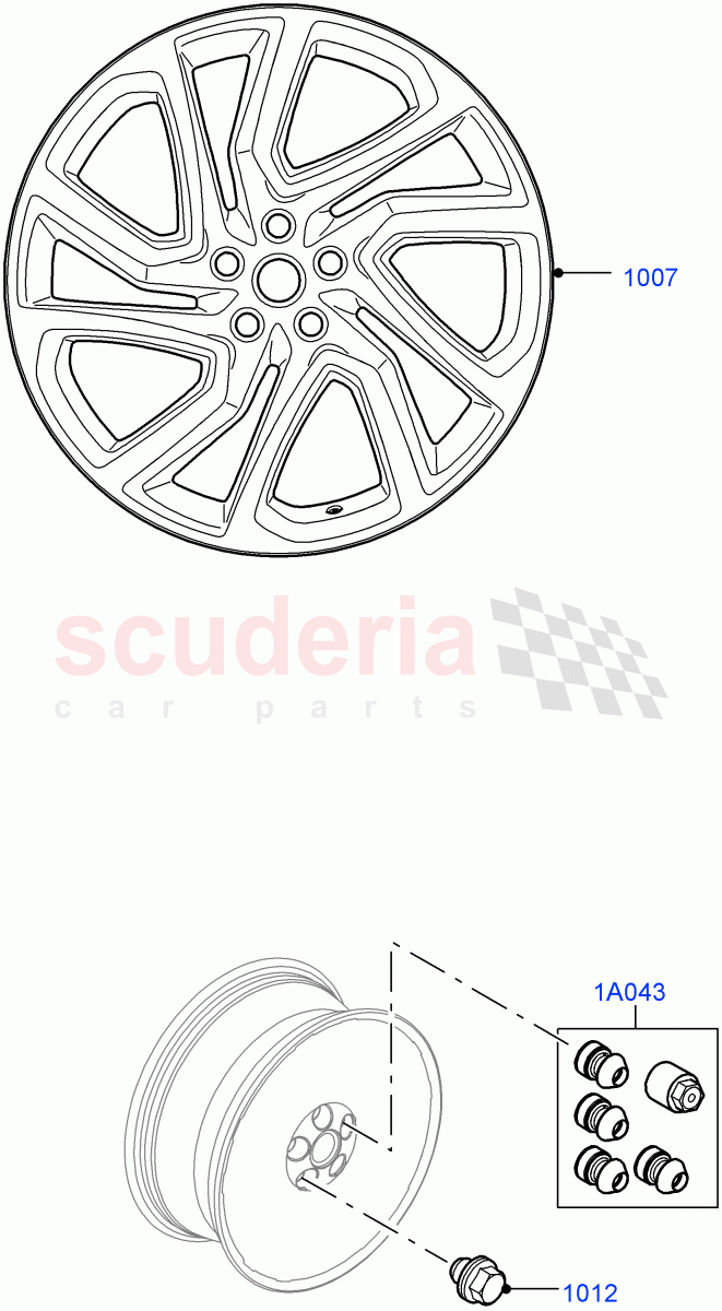 Accessory Wheels (Nitra Plant Build, Solihull Plant Build) of Land Rover Land Rover Discovery 5 (2017+) [2.0 Turbo Diesel]