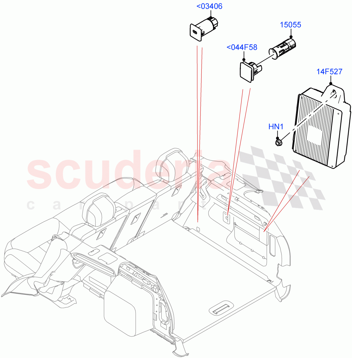 Auxiliary Electrical Power Points of Land Rover Land Rover Range Rover (2022+) [3.0 I6 Turbo Petrol AJ20P6]