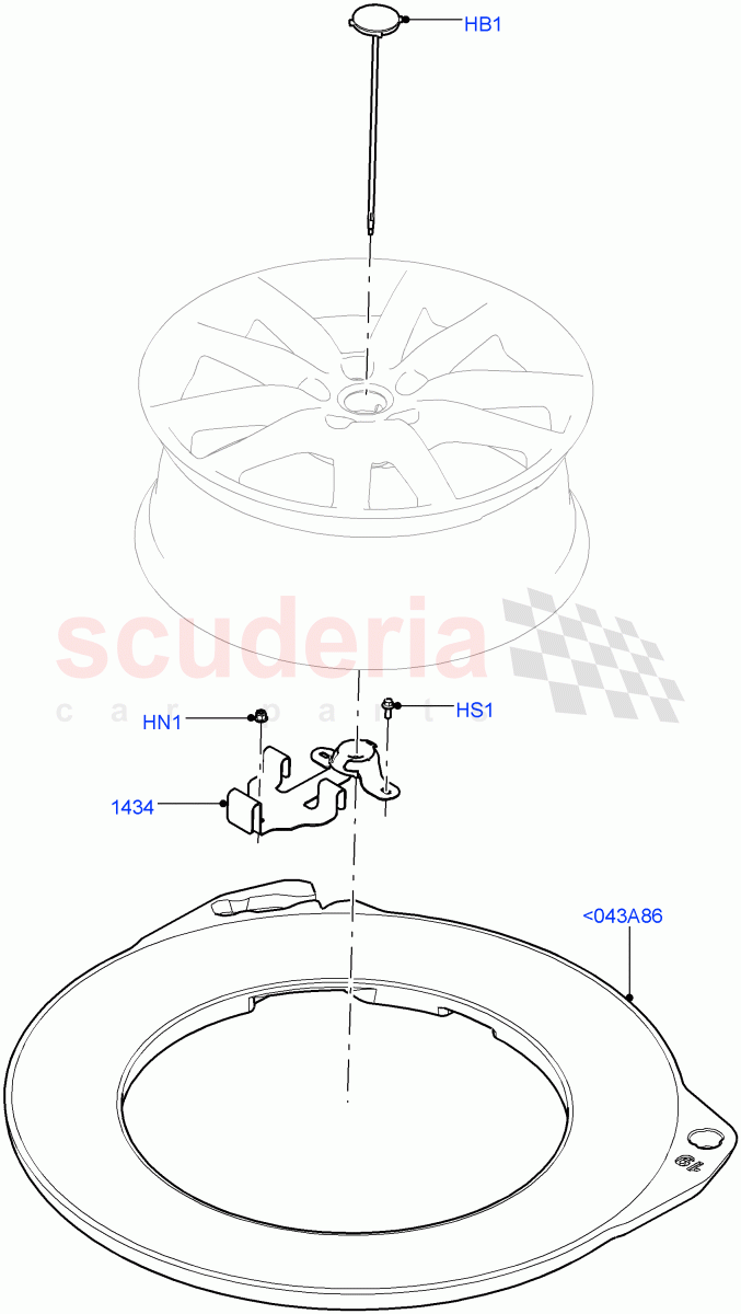 Spare Wheel Carrier ((V) TOHA999999) of Land Rover Land Rover Range Rover (2012-2021) [2.0 Turbo Petrol GTDI]