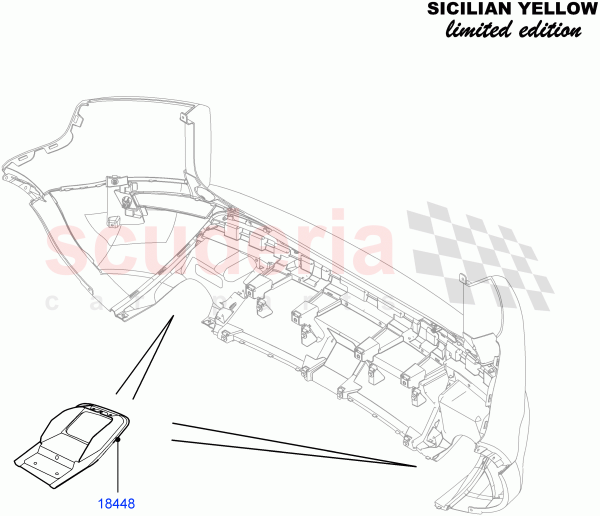 Rear Bumper (Sicilian Yellow Limited Edition, Halewood (UK)) ((V) FROMDH000001) of Land Rover Land Rover Range Rover Evoque (2012-2018) [2.0 Turbo Diesel]