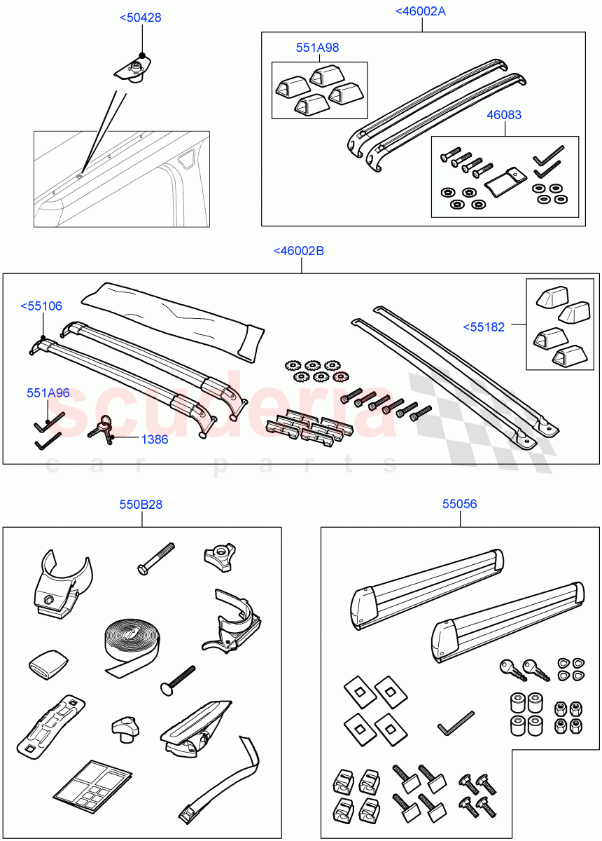 Accessory Roof Rack Mounting Kits ((V) FROMAA000001) of Land Rover Land Rover Range Rover (2010-2012) [5.0 OHC SGDI SC V8 Petrol]