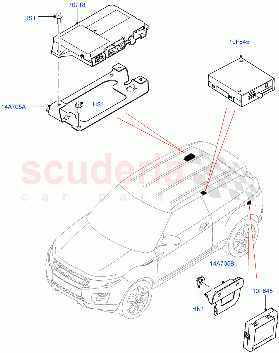 Telematics (Telematics Control Unit) (Changsu (China)) ((V) FROMEG000001) of Land Rover Land Rover Range Rover Evoque (2012-2018) [2.0 Turbo Petrol AJ200P]