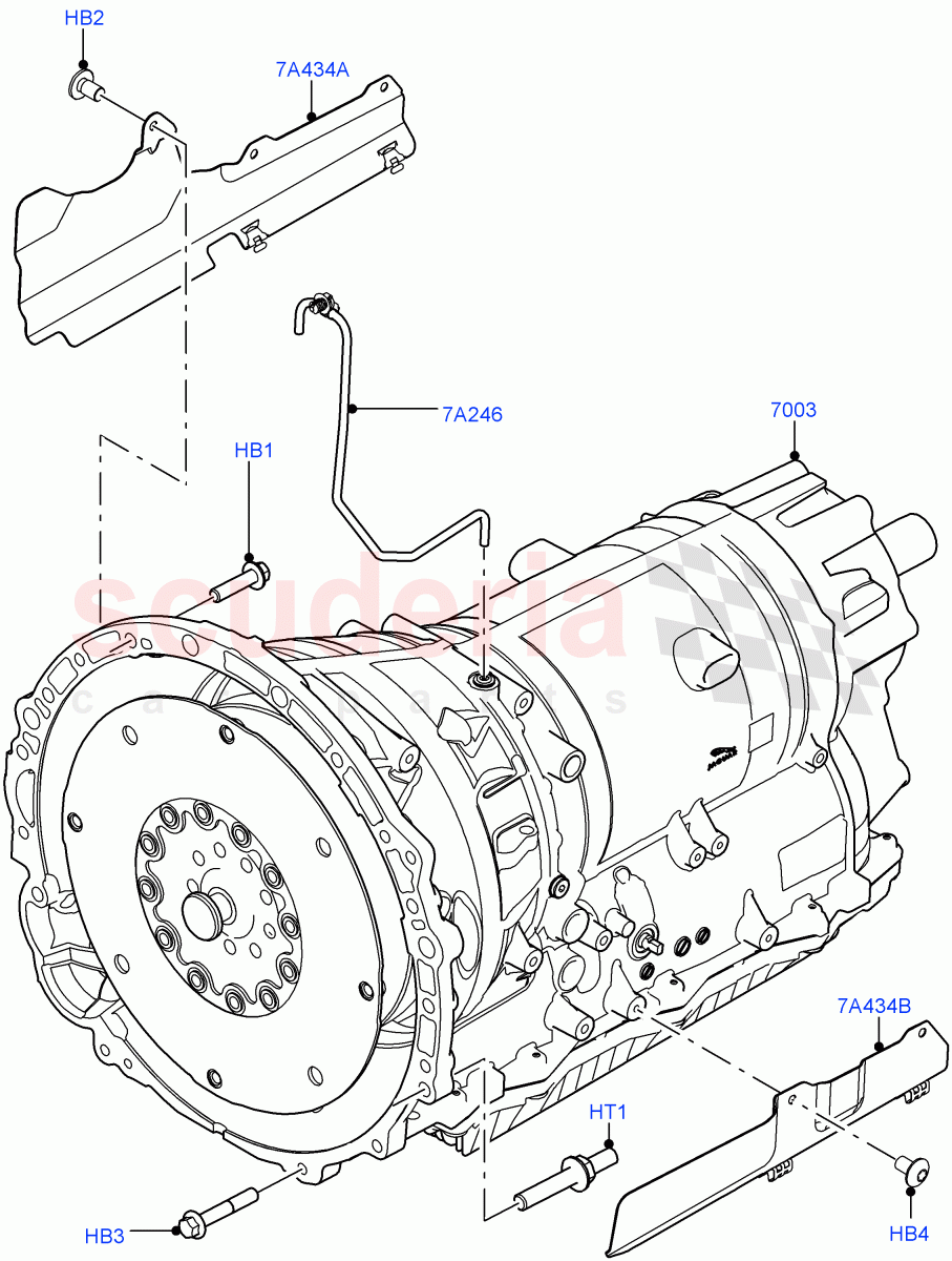 Auto Trans Assy & Speedometer Drive (3.0L DOHC GDI SC V6 PETROL, 8 Speed Auto Trans ZF 8HP70 4WD) of Land Rover Land Rover Range Rover Velar (2017+) [3.0 I6 Turbo Petrol AJ20P6]