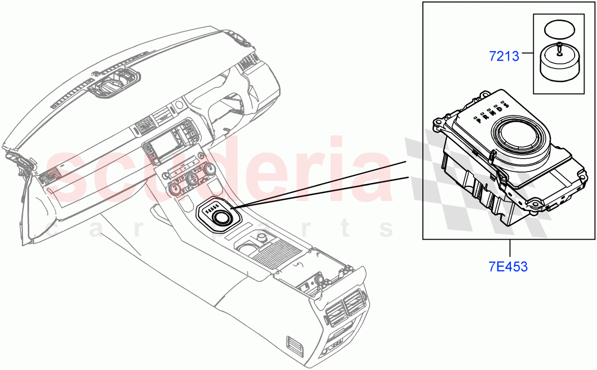 Gear Change-Automatic Transmission (Floor Console) (9 Speed Auto AWD, Halewood (UK)) ((V) FROMEH000001) of Land Rover Land Rover Range Rover Evoque (2012-2018) [2.0 Turbo Petrol AJ200P]
