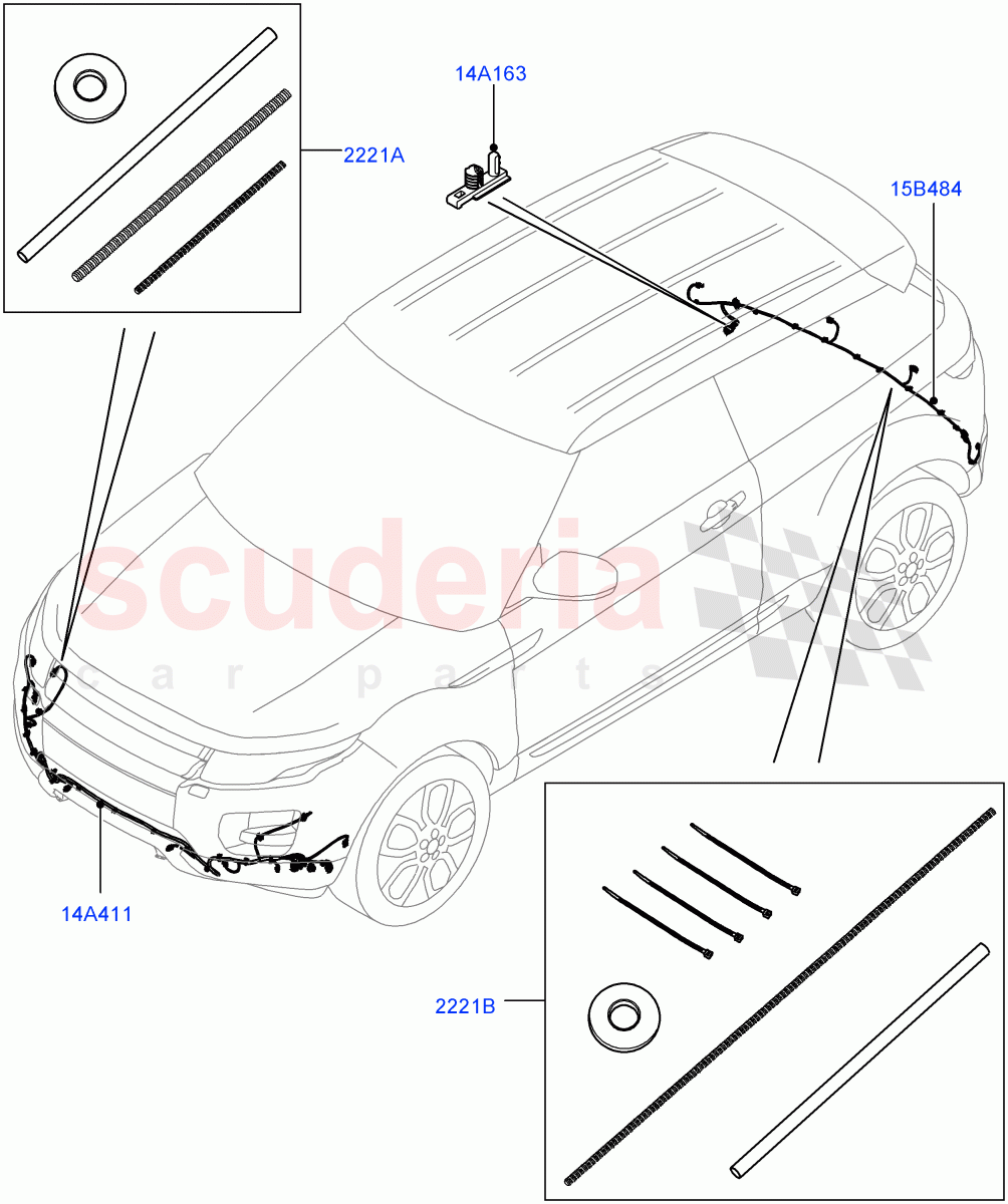 Electrical Wiring - Body And Rear (Bumper) (Changsu (China)) ((V) FROMEG000001) of Land Rover Land Rover Range Rover Evoque (2012-2018) [2.0 Turbo Diesel]