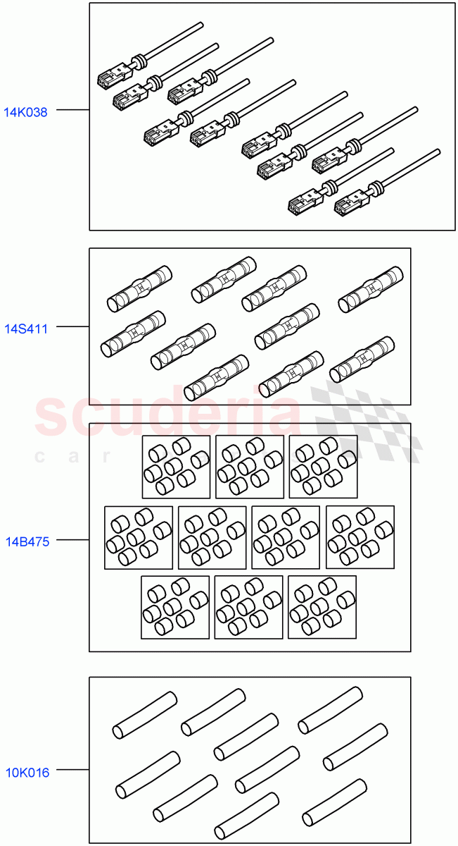 Pigtail Wiring Kits  (Halewood (UK)) of Land Rover Land Rover Range Rover Evoque (2019+) [1.5 I3 Turbo Petrol AJ20P3]