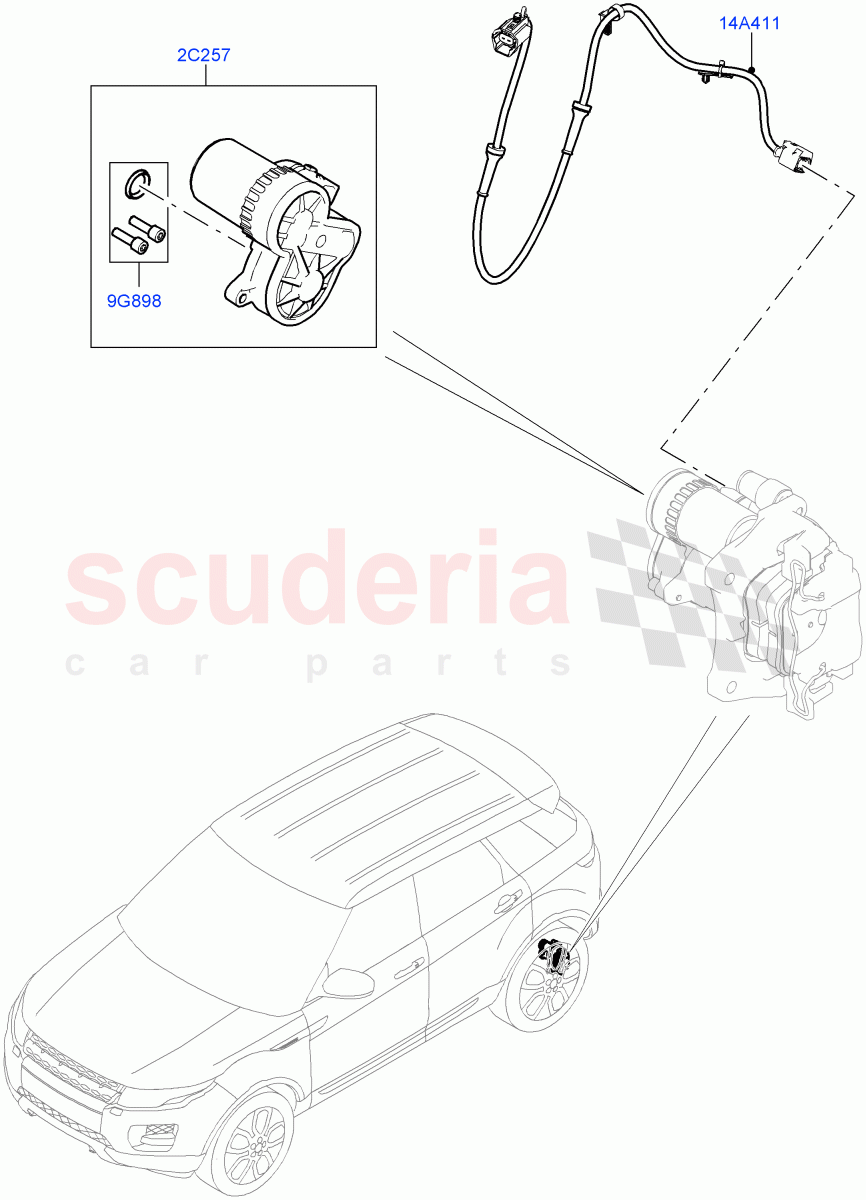 Parking Brake (Changsu (China)) ((V) FROMGG134738) of Land Rover Land Rover Range Rover Evoque (2012-2018) [2.0 Turbo Petrol AJ200P]
