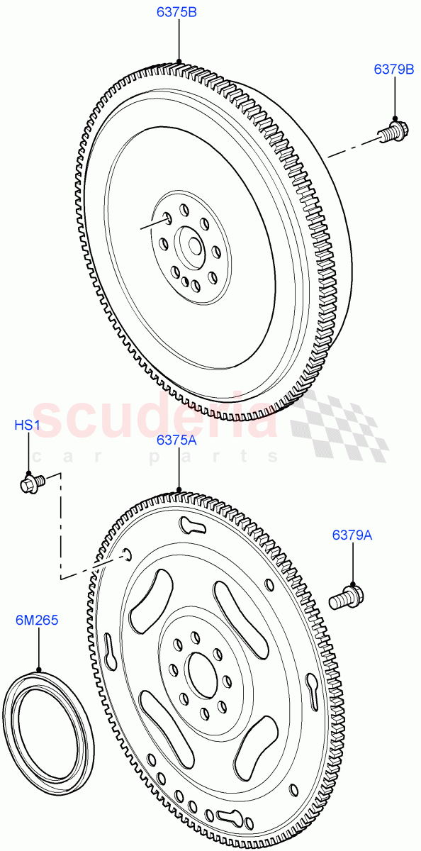 Flywheel (Lion Diesel 2.7 V6 (140KW)) ((V) TO9A999999) of Land Rover Land Rover Range Rover Sport (2005-2009) [2.7 Diesel V6]