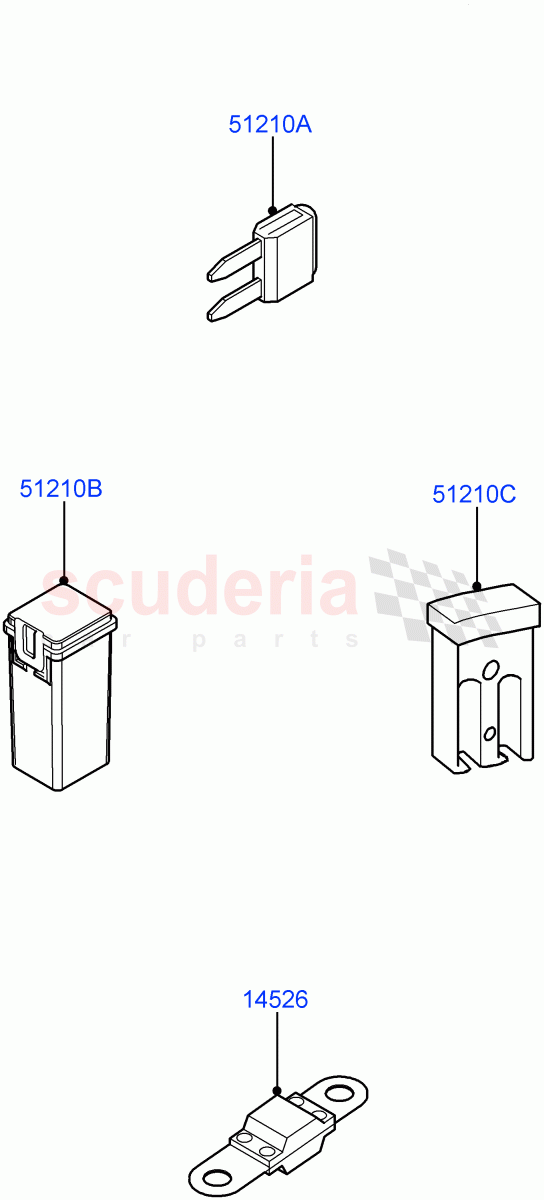 Fuses, Holders And Circuit Breakers of Land Rover Land Rover Range Rover Sport (2014+) [3.0 Diesel 24V DOHC TC]