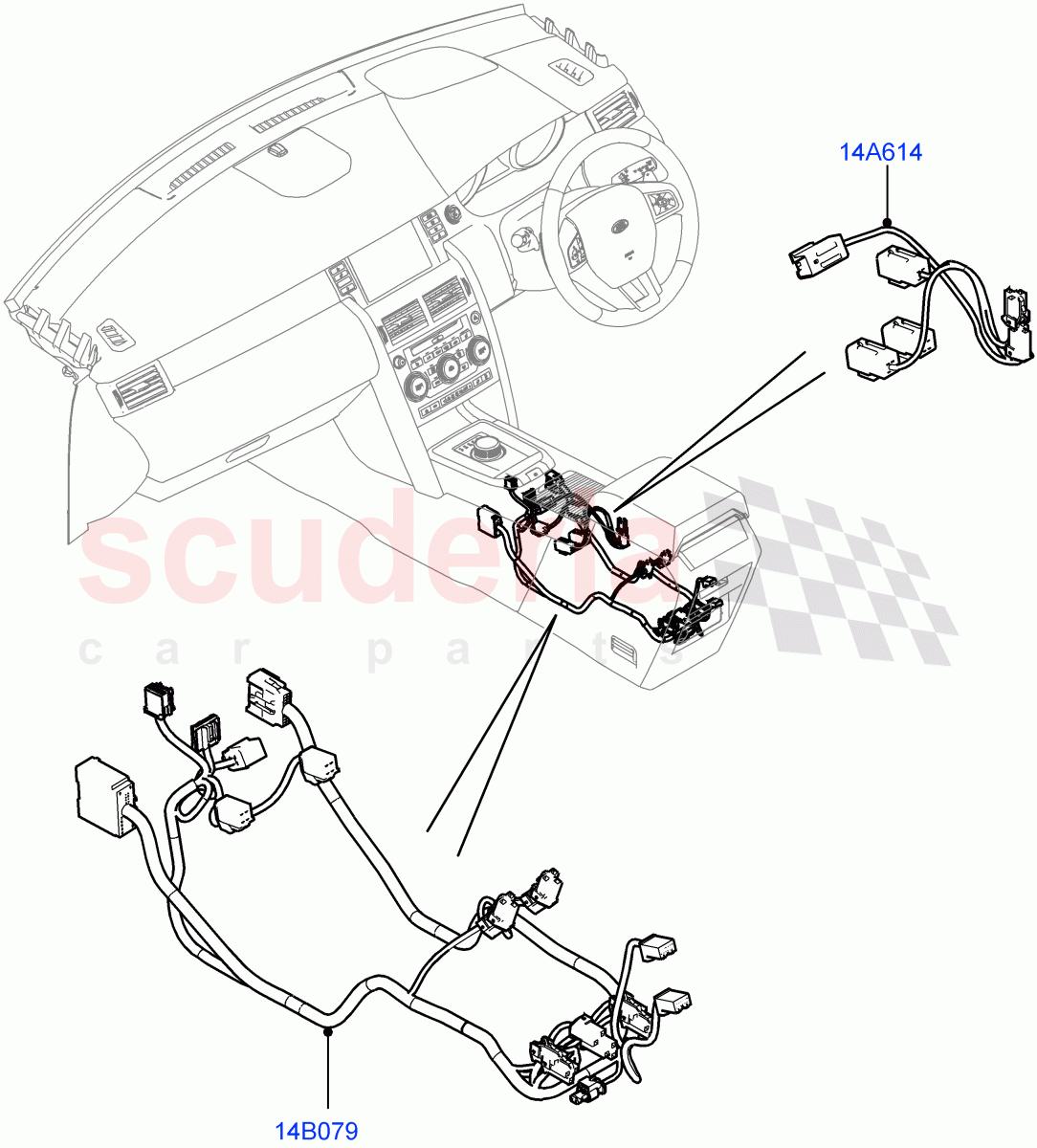 Electrical Wiring - Engine And Dash (Console) (Changsu (China)) ((V) FROMFG000001, (V) TOKG446856) of Land Rover Land Rover Discovery Sport (2015+) [2.0 Turbo Petrol AJ200P]