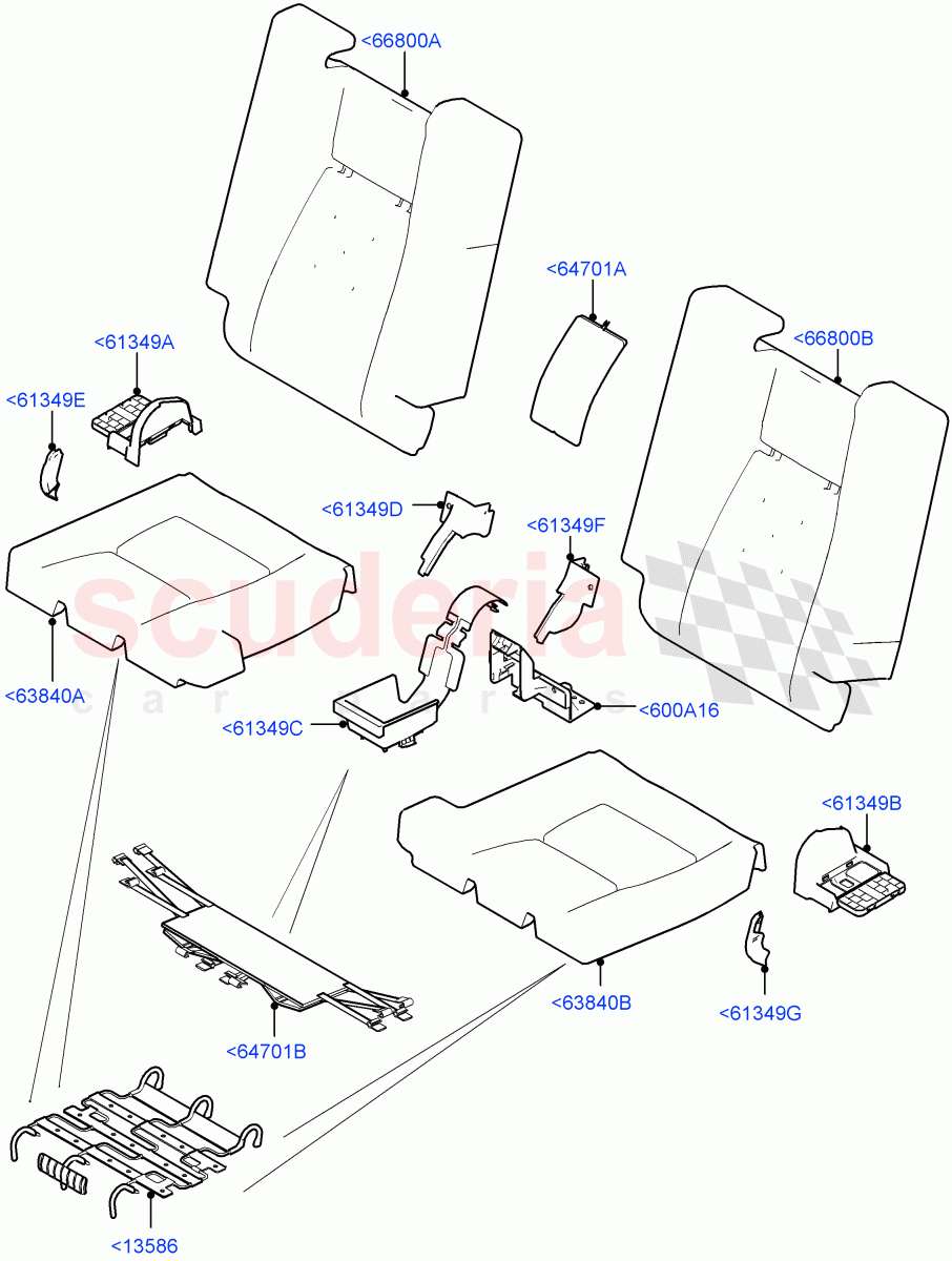 Rear Seat Pads/Valances & Heating (Row 3) (Changsu (China), Third Row Dual Individual Seat, With 3rd Row Double Seat) ((V) FROMFG000001) of Land Rover Land Rover Discovery Sport (2015+) [2.0 Turbo Petrol AJ200P]