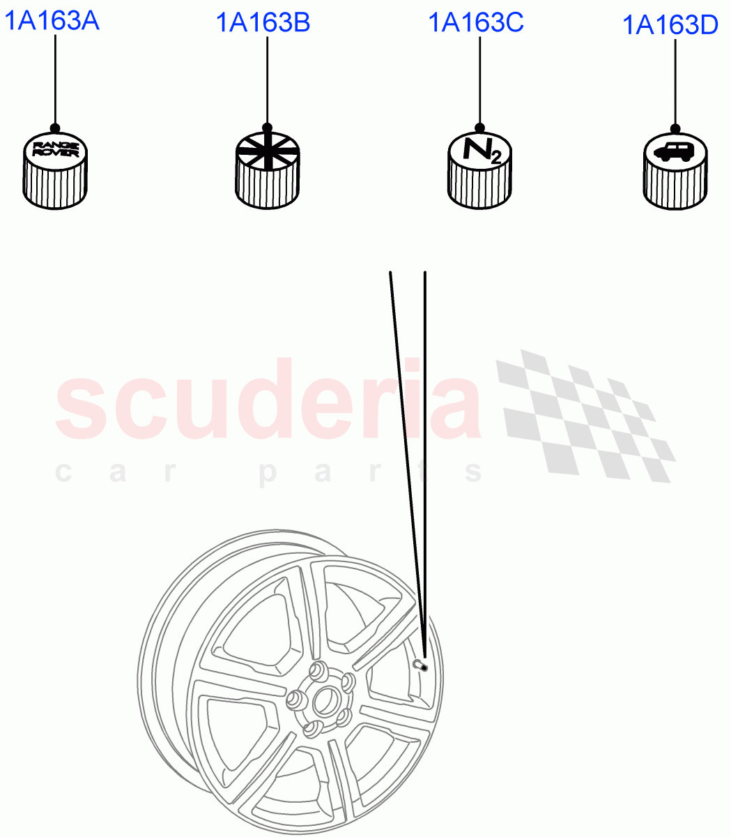 Wheel Ornamentation (Accessory) (Halewood (UK), Itatiaia (Brazil)) of Land Rover Land Rover Range Rover Evoque (2012-2018) [2.0 Turbo Petrol AJ200P]