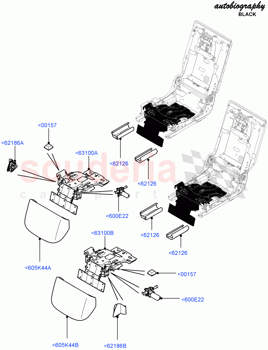 Rear Seat Base (Long Wheelbase, With 40/40 Split Individual Rr Seat) ((V) FROMEA000001, (V) TOHA999999) of Land Rover Land Rover Range Rover (2012-2021) [2.0 Turbo Petrol AJ200P]