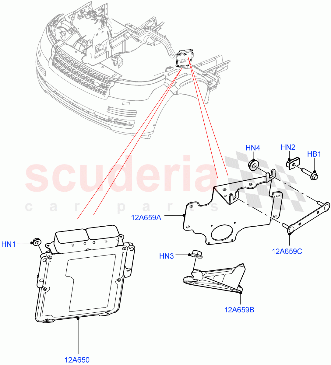 Engine Modules And Sensors (5.0L OHC SGDI SC V8 Petrol - AJ133) ((V) TOHA999999) of Land Rover Land Rover Range Rover (2012-2021) [5.0 OHC SGDI SC V8 Petrol]
