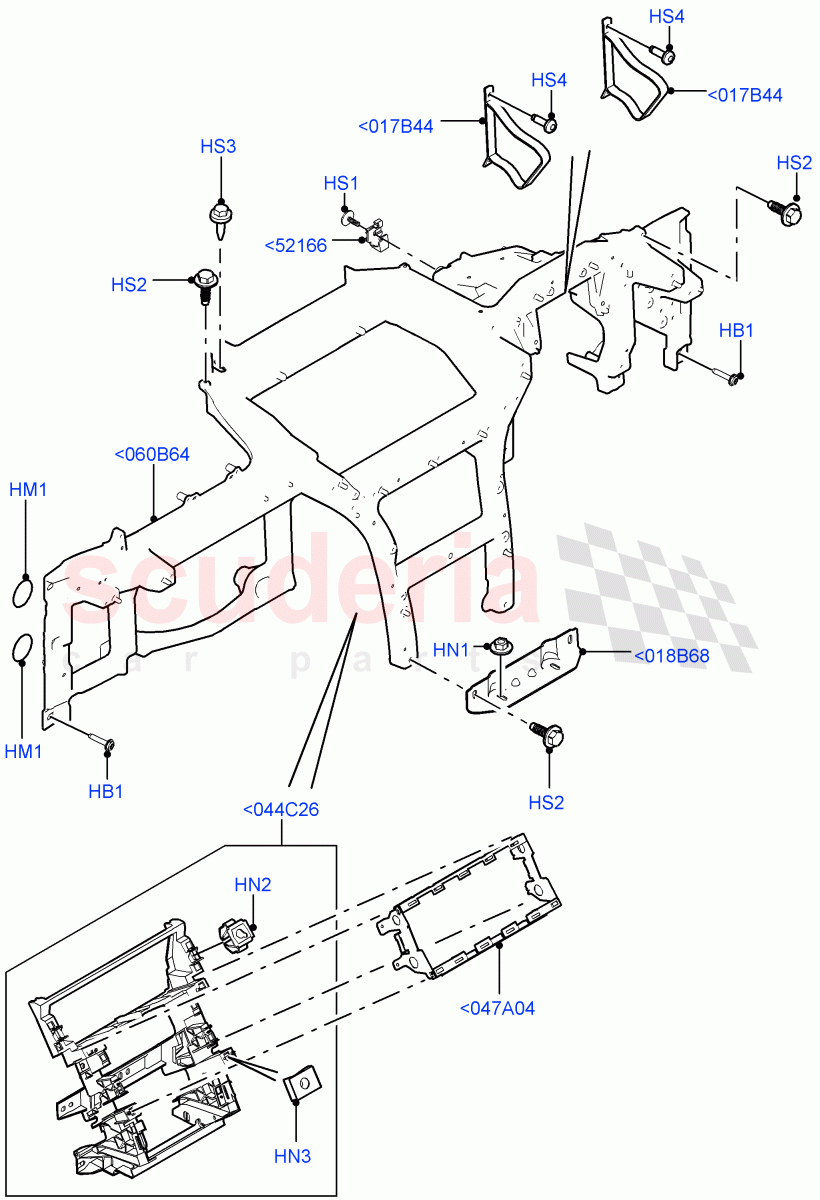 Instrument Panel (Internal Components) of Land Rover Land Rover Range Rover Sport (2014+) [3.0 I6 Turbo Diesel AJ20D6]