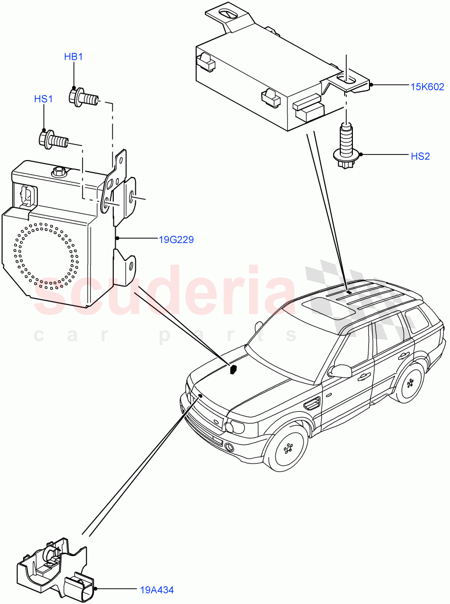 Anti-Theft Alarm Systems ((V) TO9A999999) of Land Rover Land Rover Range Rover Sport (2005-2009) [4.4 AJ Petrol V8]