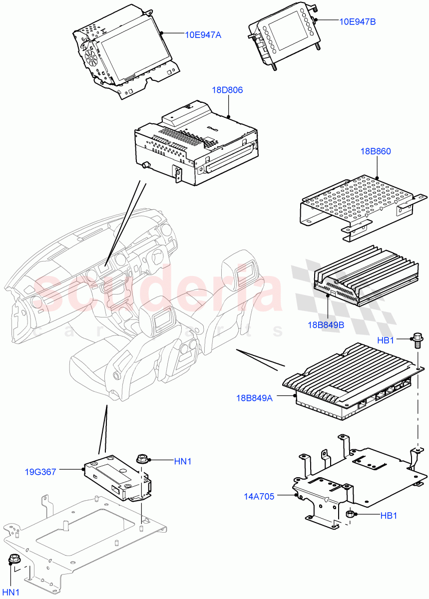 Family Entertainment System (Front Seats) ((V) FROMAA000001, (V) TOBA999999) of Land Rover Land Rover Discovery 4 (2010-2016) [3.0 Diesel 24V DOHC TC]