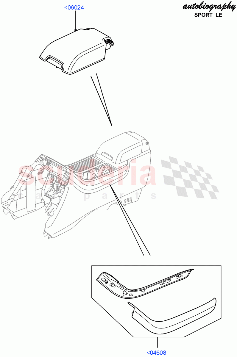 Console - Floor (Autobiography Sport LE, External Components, For Stowage Boxes And Lids, For Carrier Assy) ((V) FROMCA000001) of Land Rover Land Rover Range Rover Sport (2010-2013) [5.0 OHC SGDI NA V8 Petrol]