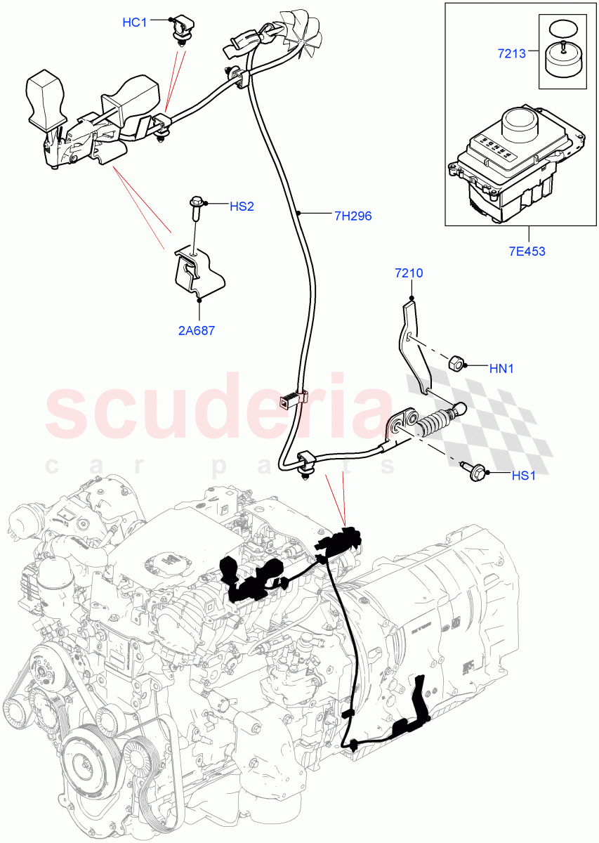 Gear Change-Automatic Transmission (Solihull Plant Build) (2.0L I4 DSL HIGH DOHC AJ200, 8 Speed Auto Trans ZF 8HP70 4WD, 3.0 V6 D Gen2 Twin Turbo, 3.0 V6 D Low MT ROW, 3.0 V6 D Gen2 Mono Turbo) ((V) FROMAA000001) of Land Rover Land Rover Range Rover (2012-2021) [3.0 I6 Turbo Diesel AJ20D6]