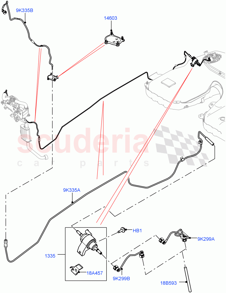 Auxiliary Fuel Fired Pre-Heater (Heater Fuel Supply) (With Fuel Fired Heater, Fuel Fired Heater With Park Heat, Fuel Heater W/Pk Heat With Remote) ((V) FROMJA000001) of Land Rover Land Rover Range Rover Sport (2014+) [3.0 I6 Turbo Diesel AJ20D6]