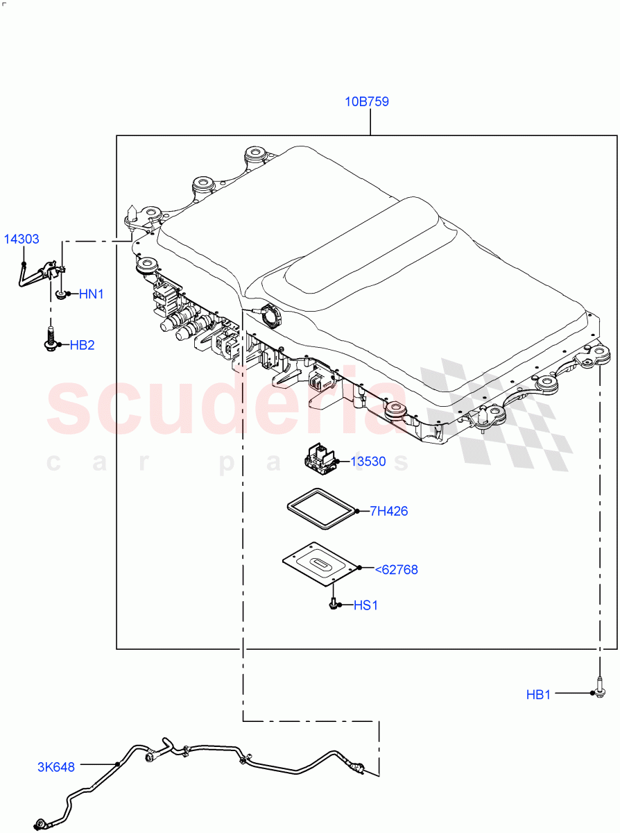 Hybrid Electrical Modules (Traction Battery) (Changsu (China), Electric Engine Battery-PHEV) of Land Rover Land Rover Range Rover Evoque (2019+) [1.5 I3 Turbo Petrol AJ20P3]