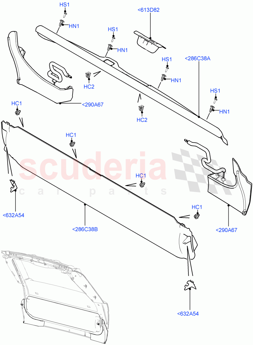 Back Door/Tailgate Trim Panels (Lower) of Land Rover Land Rover Range Rover (2012-2021) [5.0 OHC SGDI SC V8 Petrol]