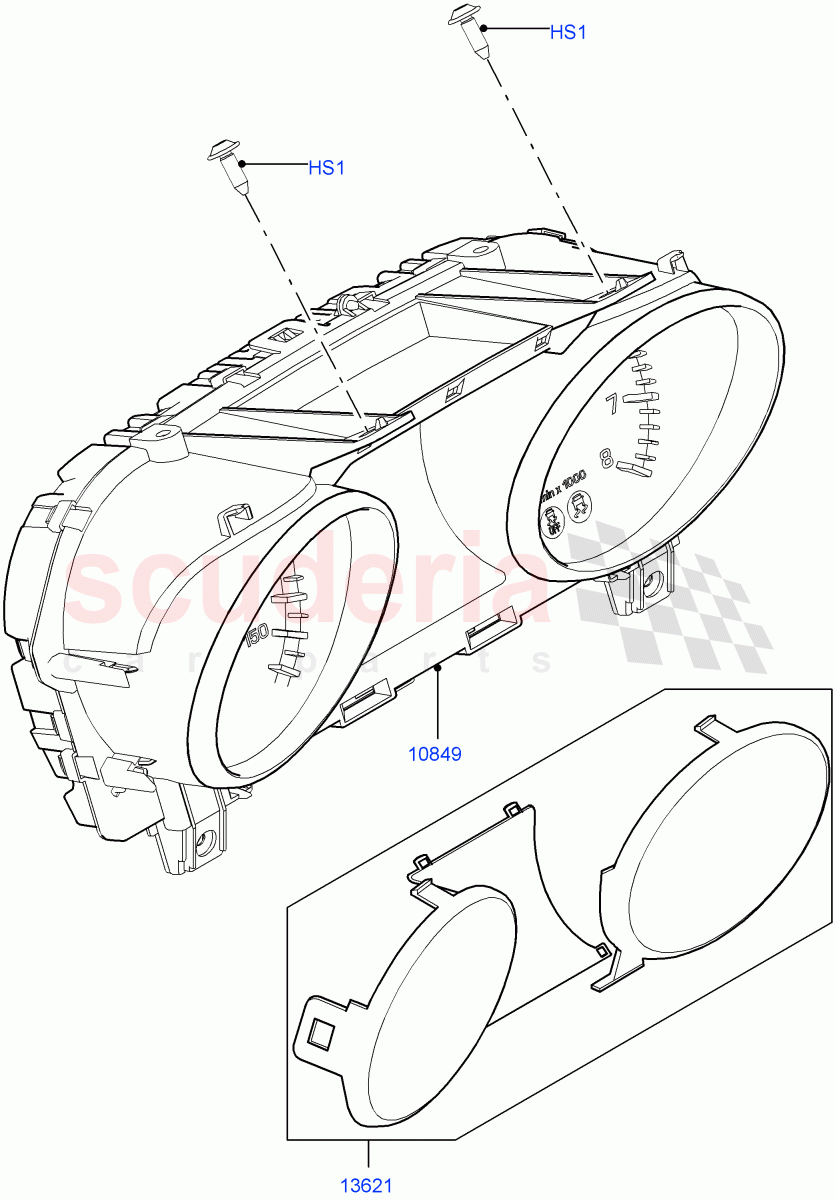 Instrument Cluster (Changsu (China)) ((V) FROMFG000001, (V) TOKG446856) of Land Rover Land Rover Discovery Sport (2015+) [2.0 Turbo Diesel AJ21D4]