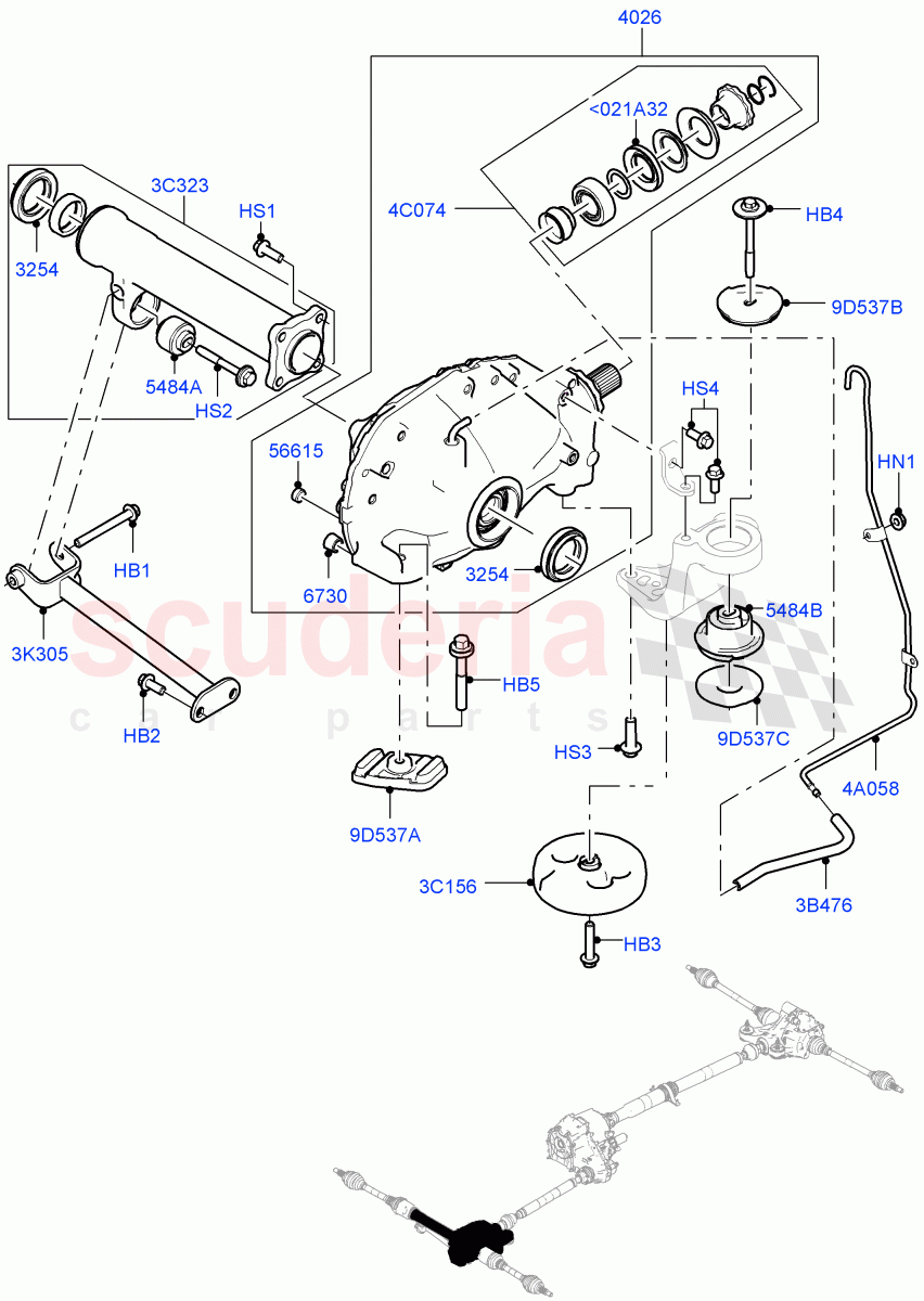 Front Axle Case (3.0 V6 Diesel, 8 Speed Auto Trans ZF 8HP70 4WD, 4.4L DOHC DITC V8 Diesel, 3.0L AJ20D6 Diesel High, 8 Speed Auto Trans ZF 8HP76) of Land Rover Land Rover Range Rover (2012-2021) [5.0 OHC SGDI SC V8 Petrol]
