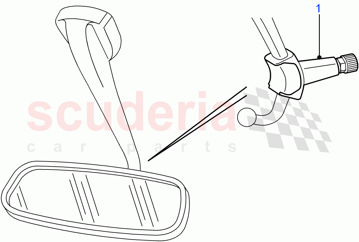 Interior Rear View Mirror of Land Rover Land Rover Defender (2007-2016)
