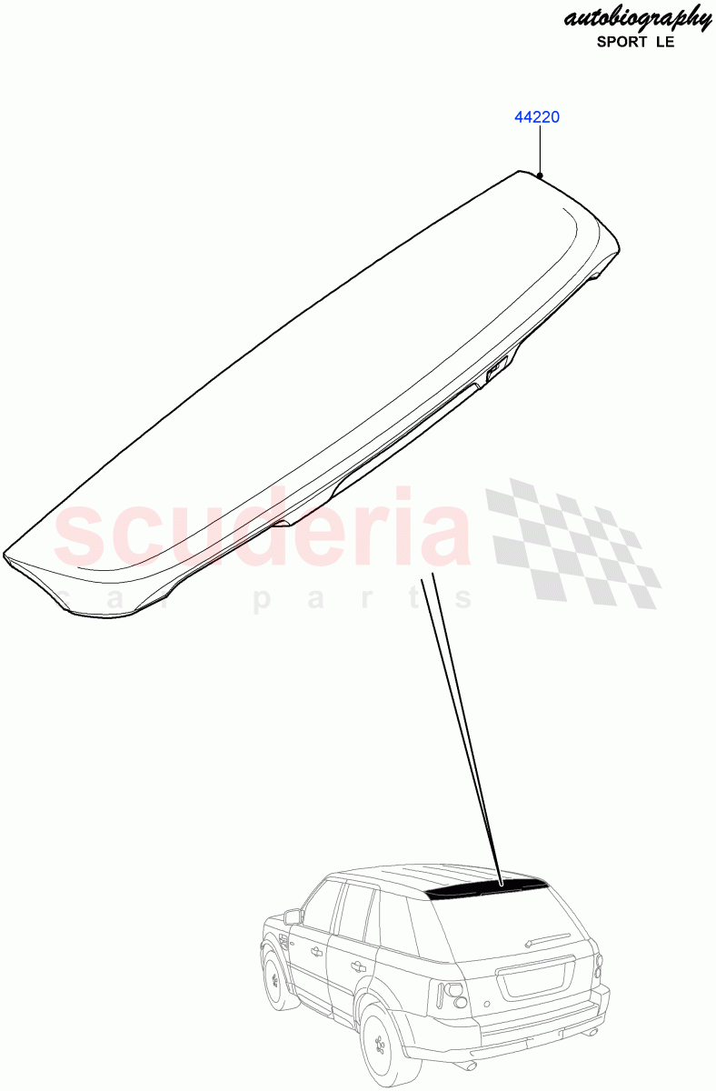 Spoiler And Related Parts (Autobiography Sport LE) ((V) FROMCA000001) of Land Rover Land Rover Range Rover Sport (2010-2013) [5.0 OHC SGDI NA V8 Petrol]