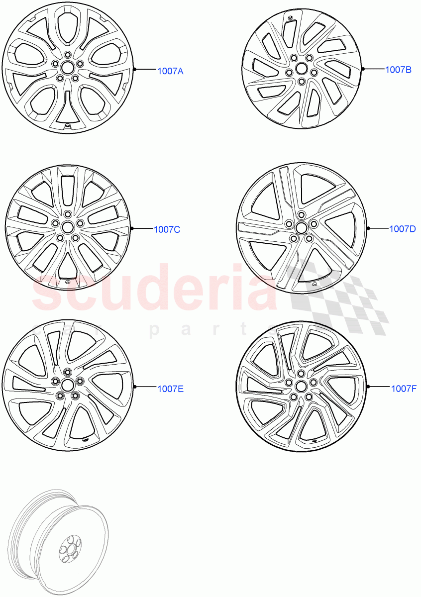 Wheels (Nitra Plant Build) ((V) FROMM2000001) of Land Rover Land Rover Discovery 5 (2017+) [2.0 Turbo Petrol AJ200P]