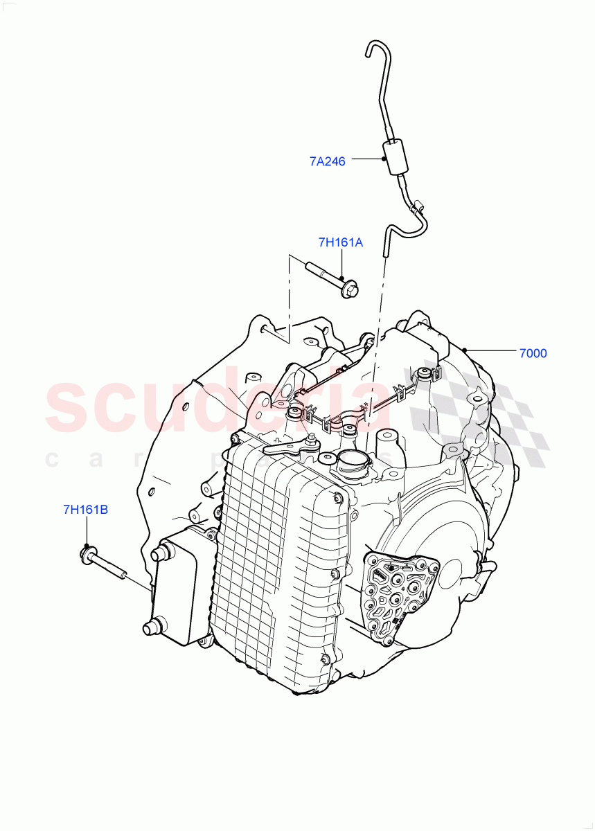 Auto Trans Assy & Speedometer Drive (2.0L I4 Mid AJ200 Petrol E100, 9 Speed Auto AWD, Itatiaia (Brazil), 2.0L I4 Mid DOHC AJ200 Petrol) ((V) FROMJT000001) of Land Rover Land Rover Discovery Sport (2015+) [2.0 Turbo Petrol GTDI]