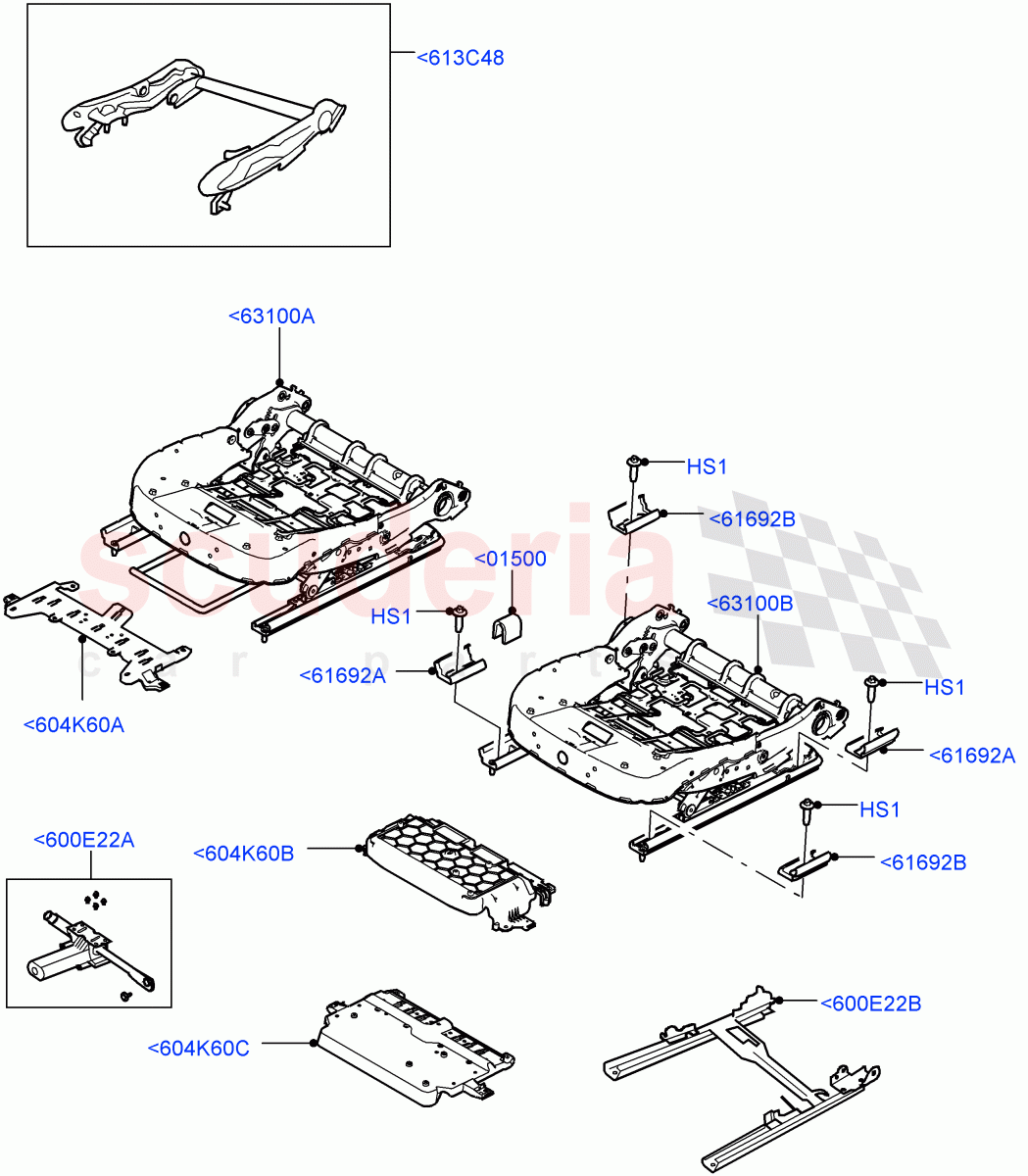 Front Seat Base (Itatiaia (Brazil)) ((V) FROMGT000001) of Land Rover Land Rover Discovery Sport (2015+) [2.0 Turbo Petrol GTDI]