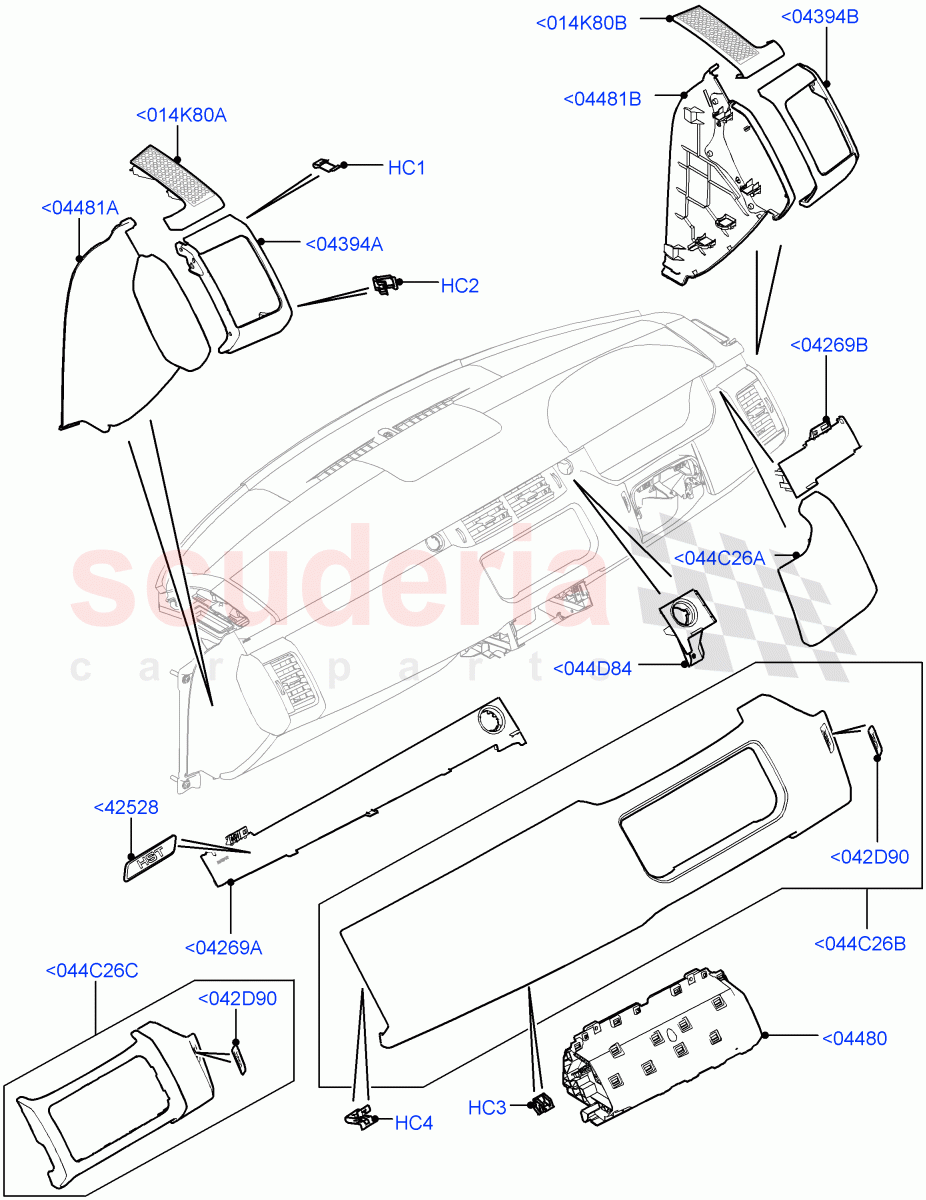 Instrument Panel (Centre, External) of Land Rover Land Rover Range Rover Sport (2014+) [4.4 DOHC Diesel V8 DITC]