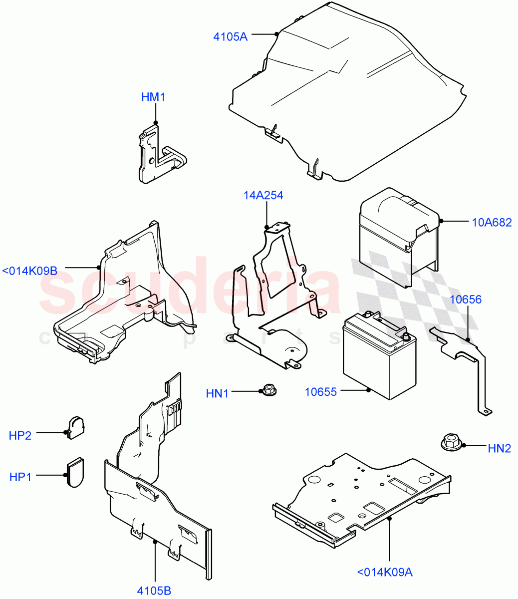 Battery And Mountings (LH) (LHD) ((V) FROMEA000001) of Land Rover Land Rover Discovery 4 (2010-2016) [3.0 Diesel 24V DOHC TC]