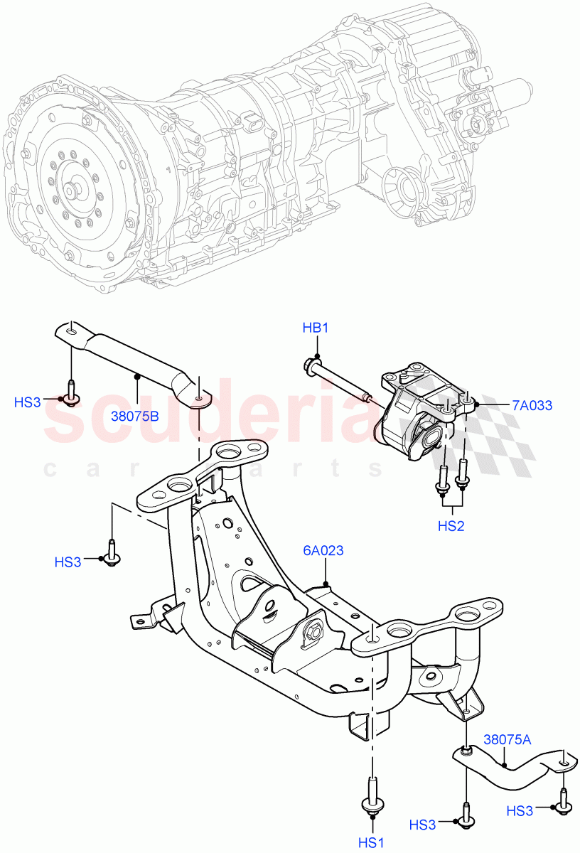 Transmission Mounting (2.0L I4 DSL HIGH DOHC AJ200) of Land Rover Land Rover Defender (2020+) [2.0 Turbo Diesel]