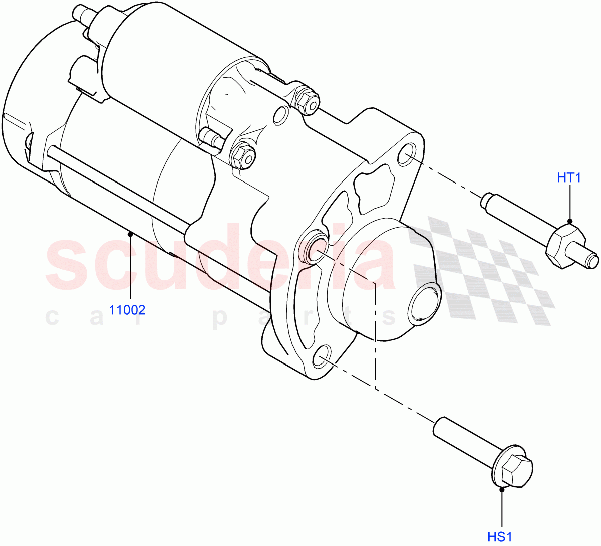 Starter Motor (2.2L CR DI 16V Diesel, 9 Speed Auto AWD, Starter - Stop/Start System) ((V) FROMEH000001) of Land Rover Land Rover Range Rover Evoque (2012-2018) [2.2 Single Turbo Diesel]