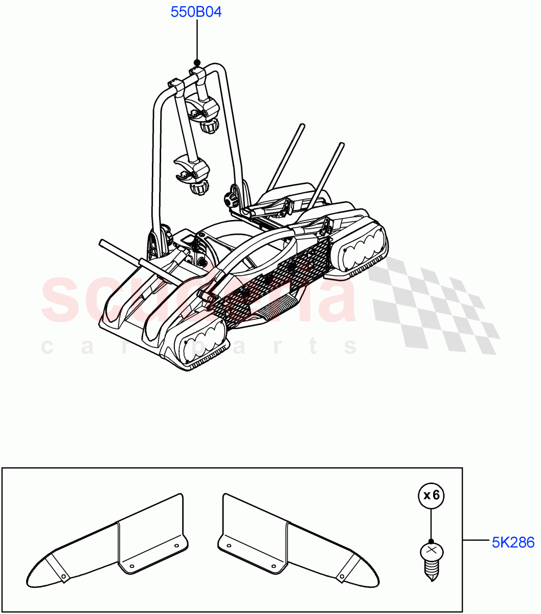 Carriers & Boxes (Bike Carriers) of Land Rover Land Rover Range Rover Velar (2017+) [3.0 I6 Turbo Petrol AJ20P6]